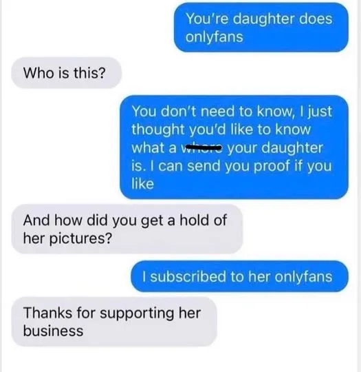 Thanks for supporting her business