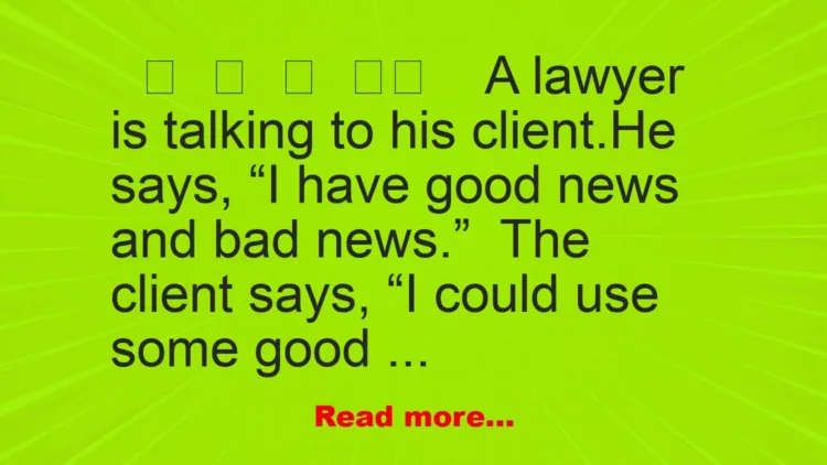 Joke: A lawyer is talking to his client