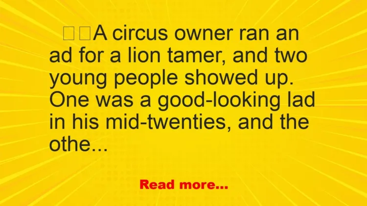 Joke: Lion Tamer Woman