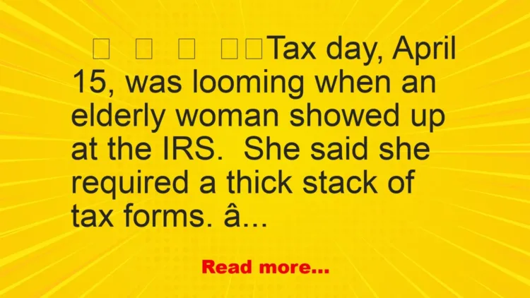 Joke: Tax Forms