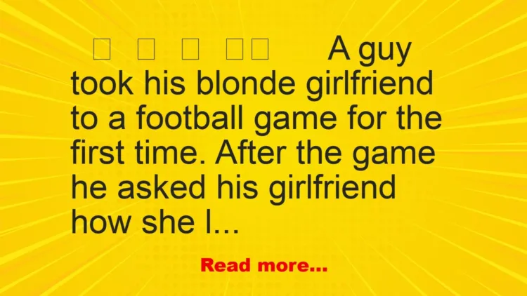 Joke: Blonde Football