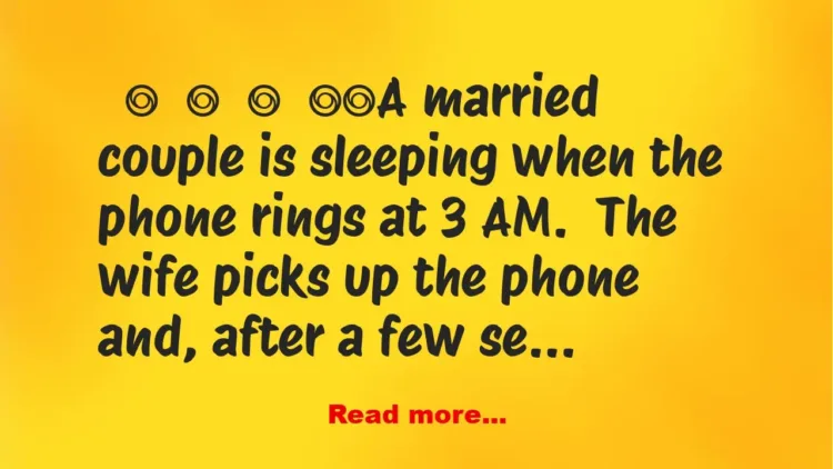 Joke: A married couple is sleeping