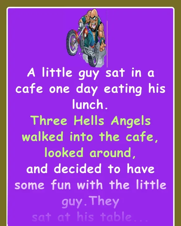 Joke: Funny Joke: Three bikers harass a man and take his lunch – what…