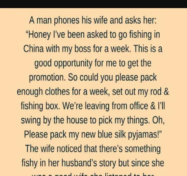 Joke: A Wife With 7th Sense..