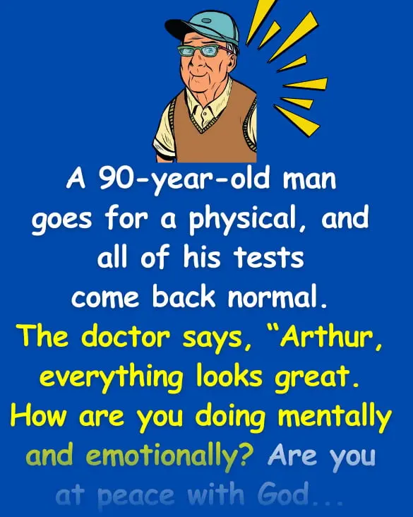 Joke: Funny Joke: A 90-year-old man, that due to his failing eyesight, has a…