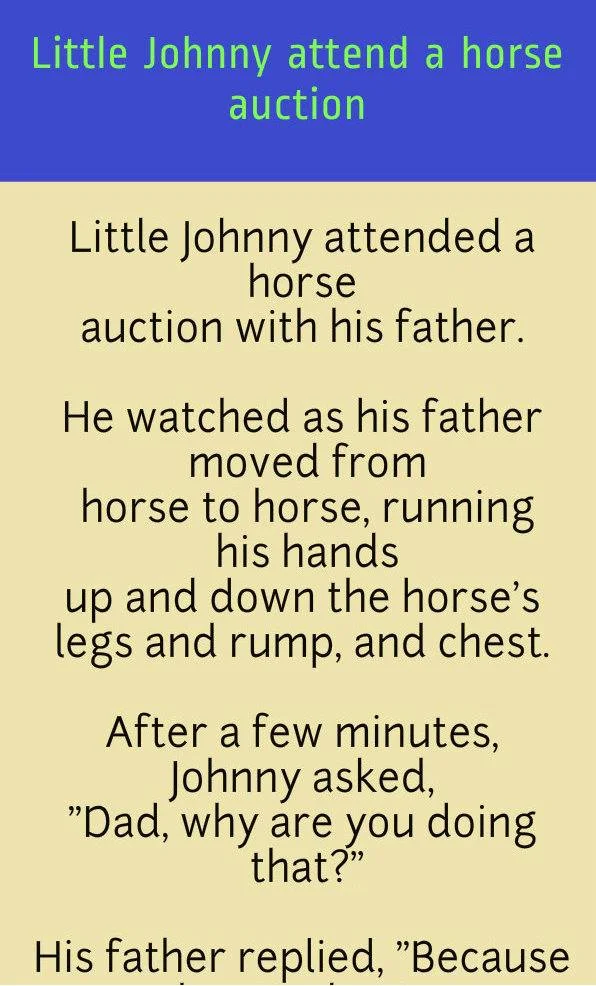 Joke: Little Johnny….