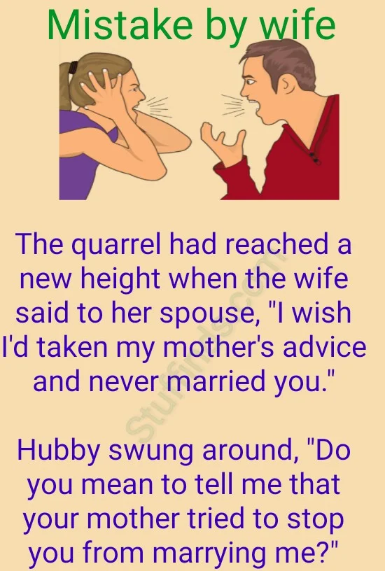 Joke: Mistake by wife