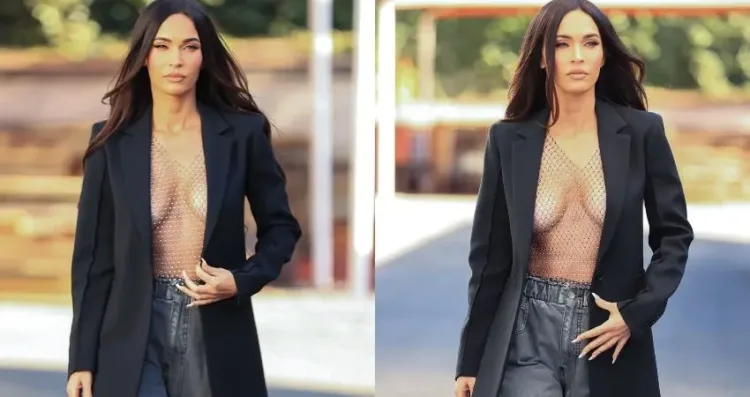 Megan Fox’s Daring Braless Ensemble Leaves Fans in Awe, Machine Gun Kelly Adds Fuel to the Fire