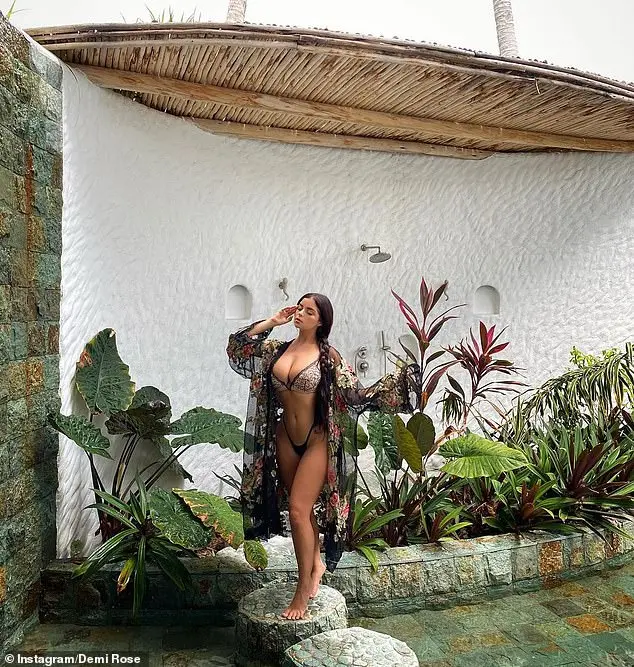 Demi Rose Enthralls with Display of Scintillating Curves in Patterned Bikini – A Glimpse of Her Maldives Vacation