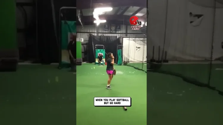 Girl Playing Softball Breaks Light – video