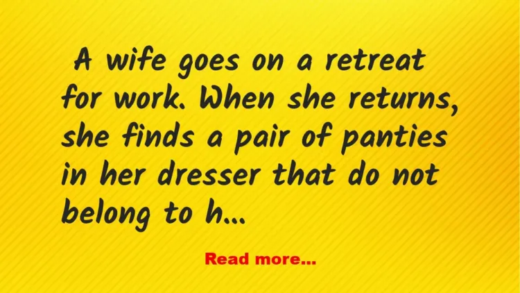 Joke: A wife goes on a retreat for work