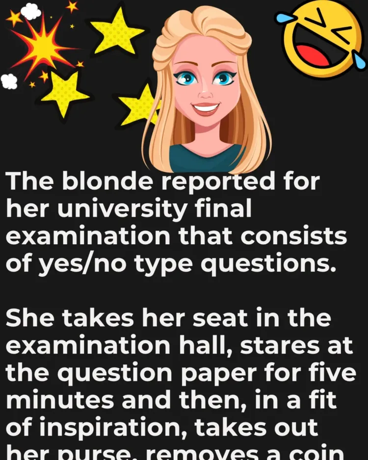 Joke: The Blonde in University Final Examination