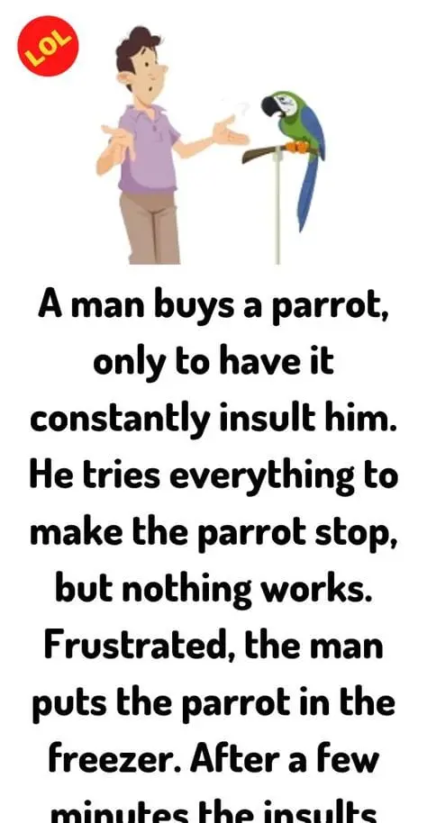 Joke: A man buys a parrot