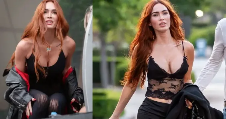 Megan Fox Dazzles in Dramatic Outfit While Supporting Machine Gun Kelly