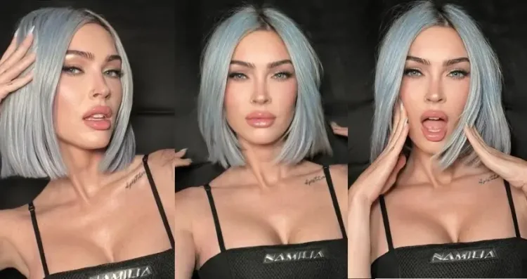 Megan Fox Radiates Awe-Inspiring Change with Her Bold Blue Jeans Hair Transformation