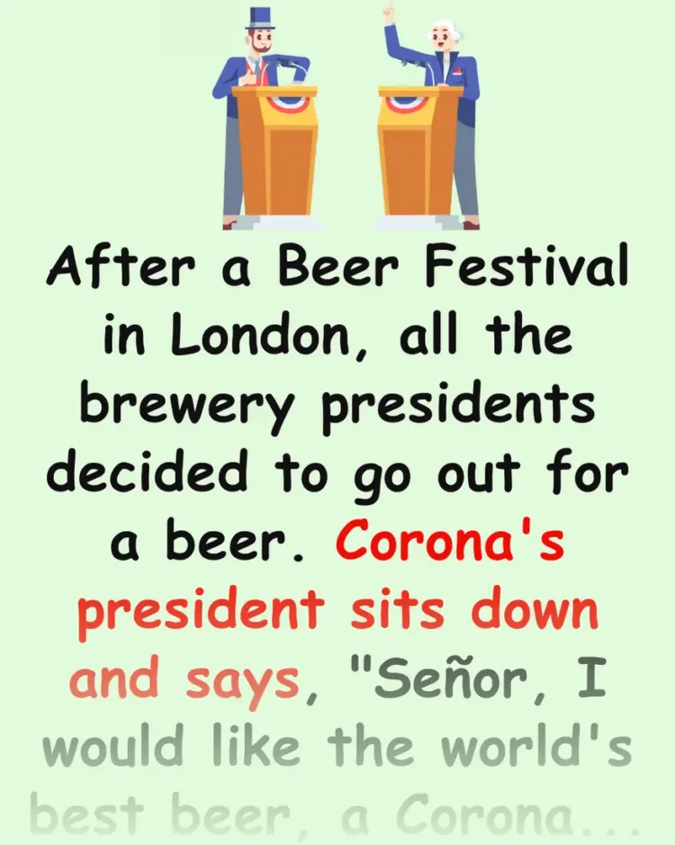 Joke: After a Beer Festival in London, all the brewery presidents decided to…