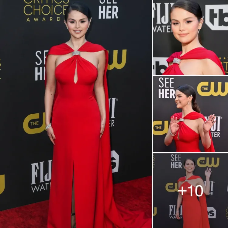 A Radiant Selena Gomez Dazzles in Red at the 27th Annual Critics Choice Awards in Los Angeles