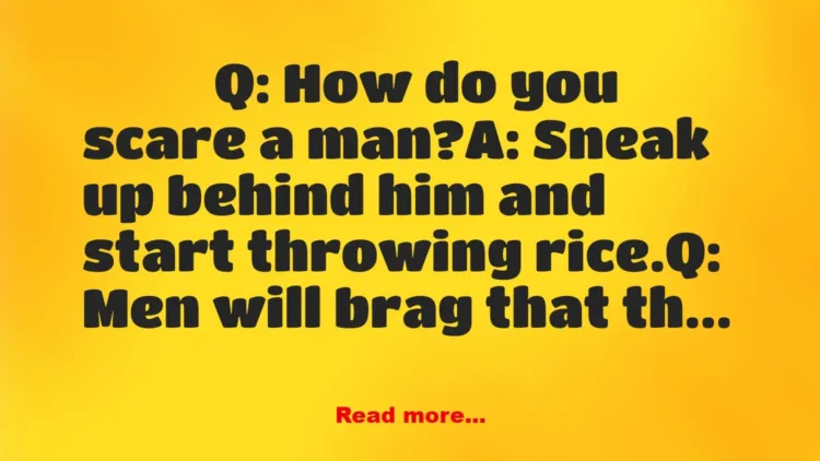 Joke: Men and Women Q. and A.