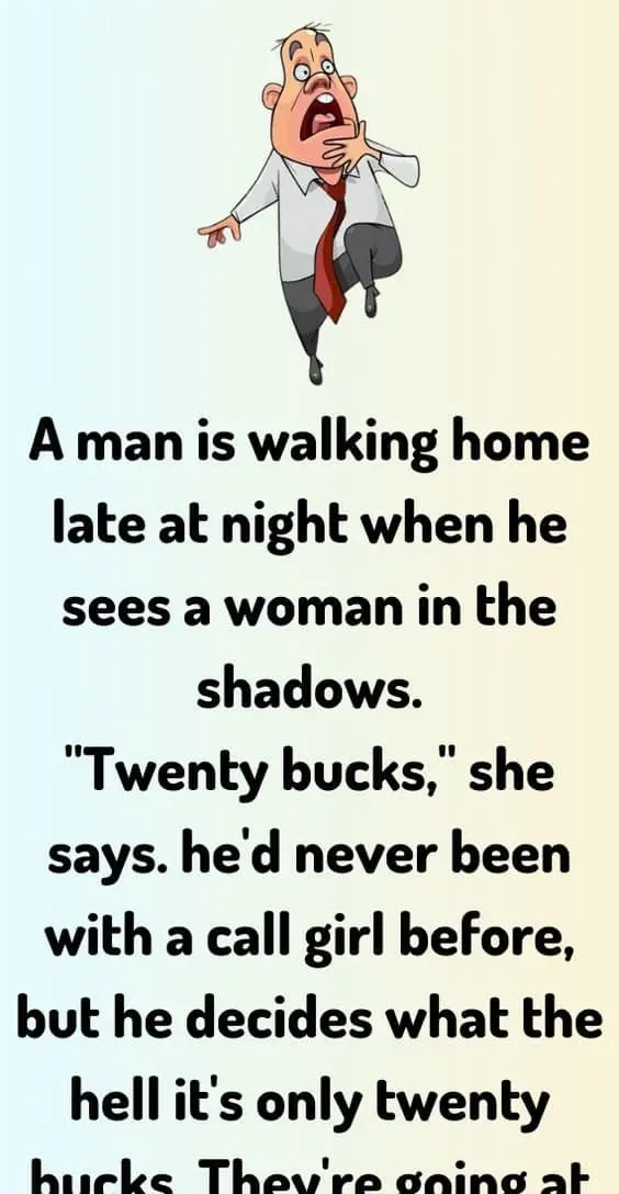 Joke: Funny – A man is walking home late at night