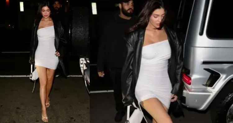 A Radiant Kylie Jenner Revives Classic Style with Dazzling White Dress on Stylish Girls’ Night Out