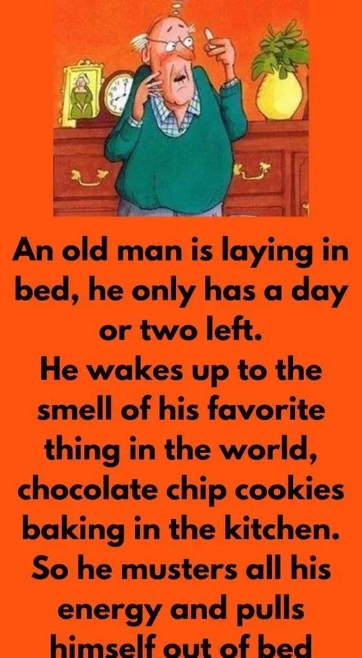 Joke: An old man is laying in …