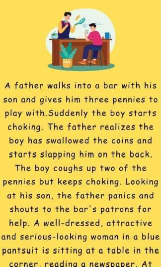 Joke: Funny – A father walks into a bar with his son