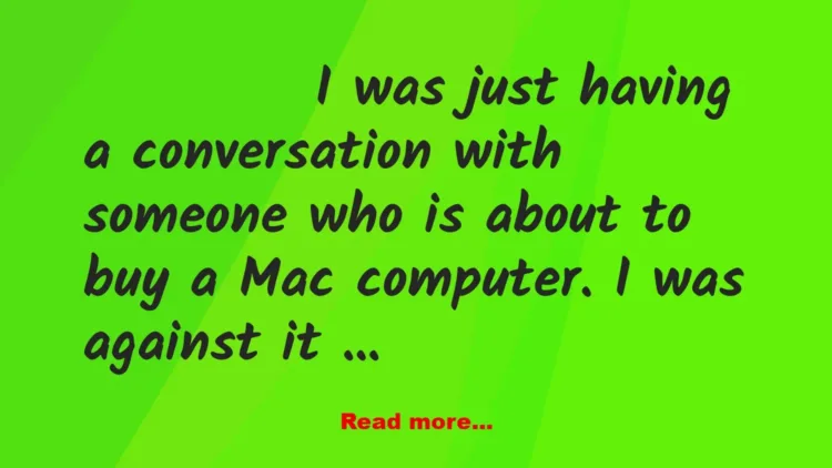 Joke: Buying a Mac