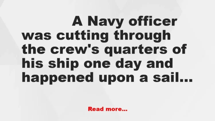 Joke: Navy Officer Cutting Through