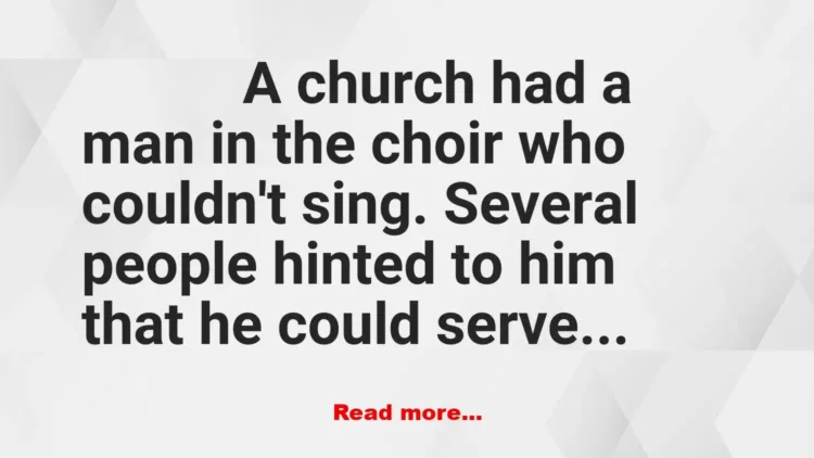 Joke: Out of the Choir