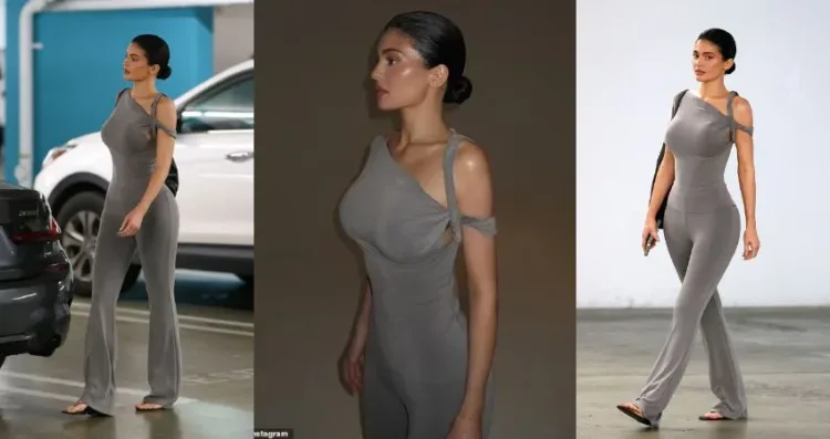 Kylie Jenner Rocks Chic Gray Ensemble from Her Khy Summer Collection