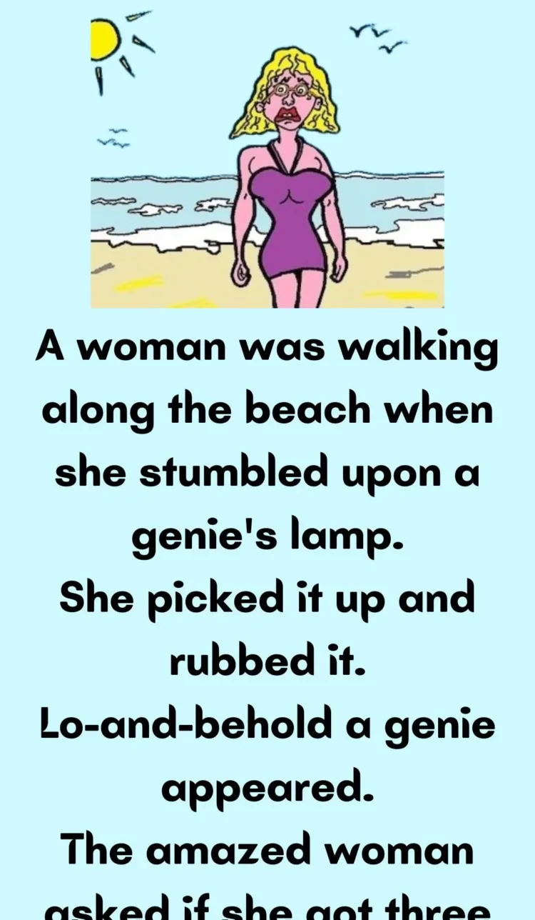 Joke: FUNNY A woman was walking along the beach