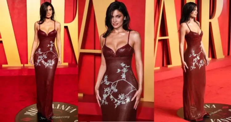 The 2024 Vanity Fair Oscars Party: Kylie Jenner Stuns in a High-Shine Dress