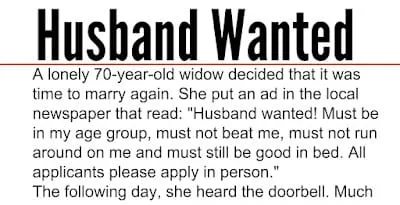 Joke: A Lonely 70-year-old Woman Wan’t to Marry Again – Hilarious Story -…