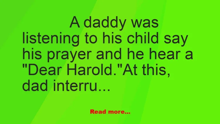 Joke: Praying to Harold