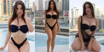 Natalie Frank Stuns in a Figure-Hugging Swimsuit