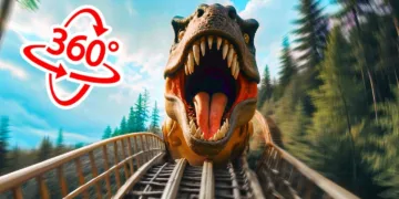 Heart-Pounding 360° VR Roller Coaster Thrill Ride – video