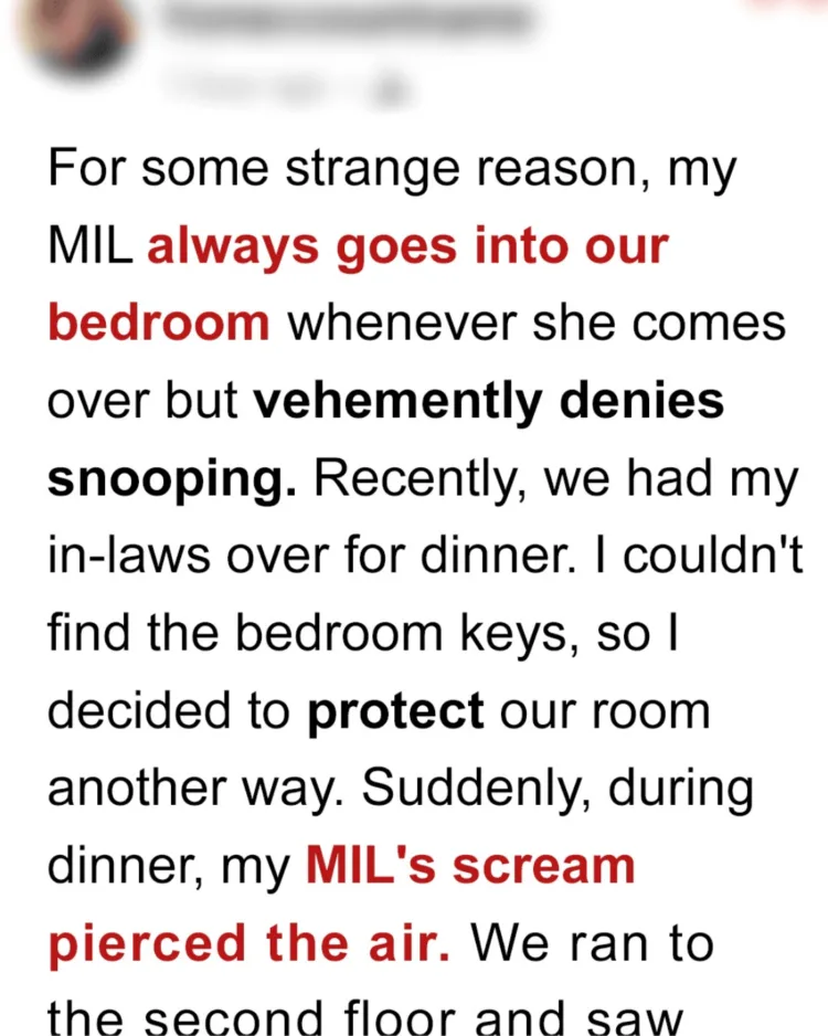 Joke: My Mother-in-Law Tried Snooping in My Bedroom Only to End up Screaming…