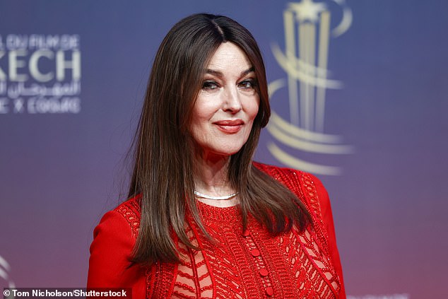 Monica Bellucci in her stylish dress at the Marrakech International Film Festival