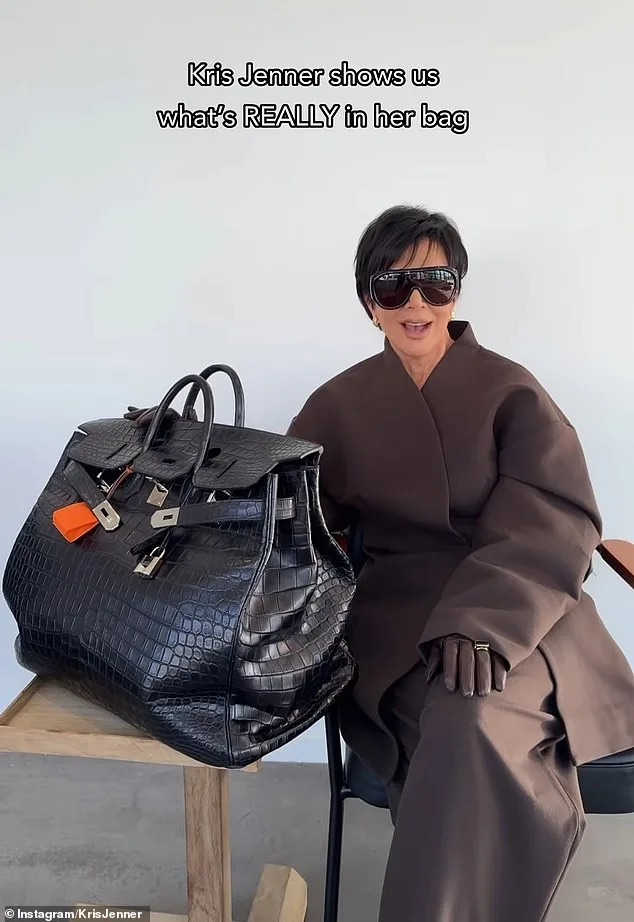 Kris Jenner Amuses Fans: Unveils Her Luxurious $200,000 Birkin Bag and Kardashian ‘Must-haves’