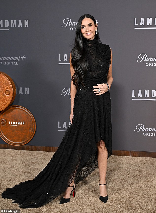 Moore at the Los Angeles Premiere of Paramount+'s Landman at Paramount Theatre on November 12 in Los Angeles