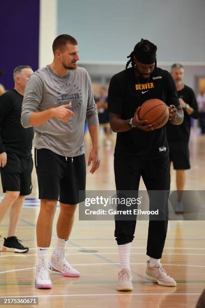 Nikola Jokic and DeAndre Jordan on Denver Nuggets team