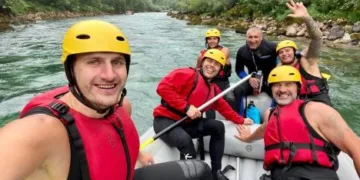 NBA Star Nikola Jokic Breaks into Laughter on Receiving Unforeseen MVP Chants during Bosnia Rafting Expedition