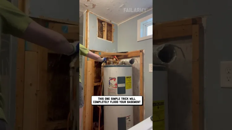 Woman Hammers Through Her Water Heater – video